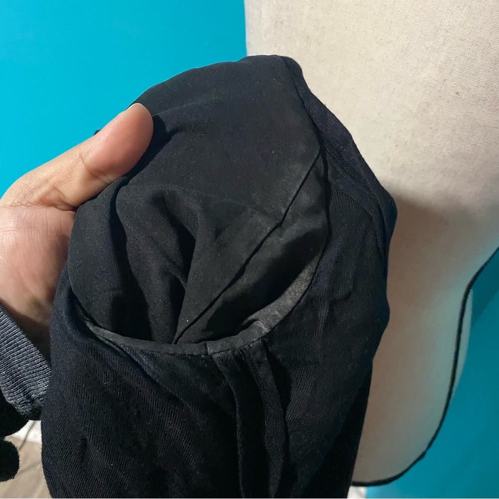 E Aritzia Talula 4 Solid Black Kent Lightweight Open Front Blazer Jacket - Picture 7 of 7